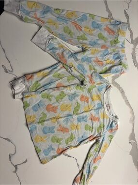 Caden Lane Yellow, Pink & Blue Peeps Baby Romper
